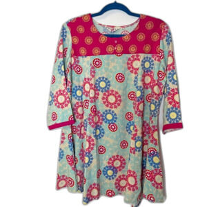 Liva Floral Tunic Top | Bright Boho Print 3/4 Sleeve Swing Top | Women’s Size L